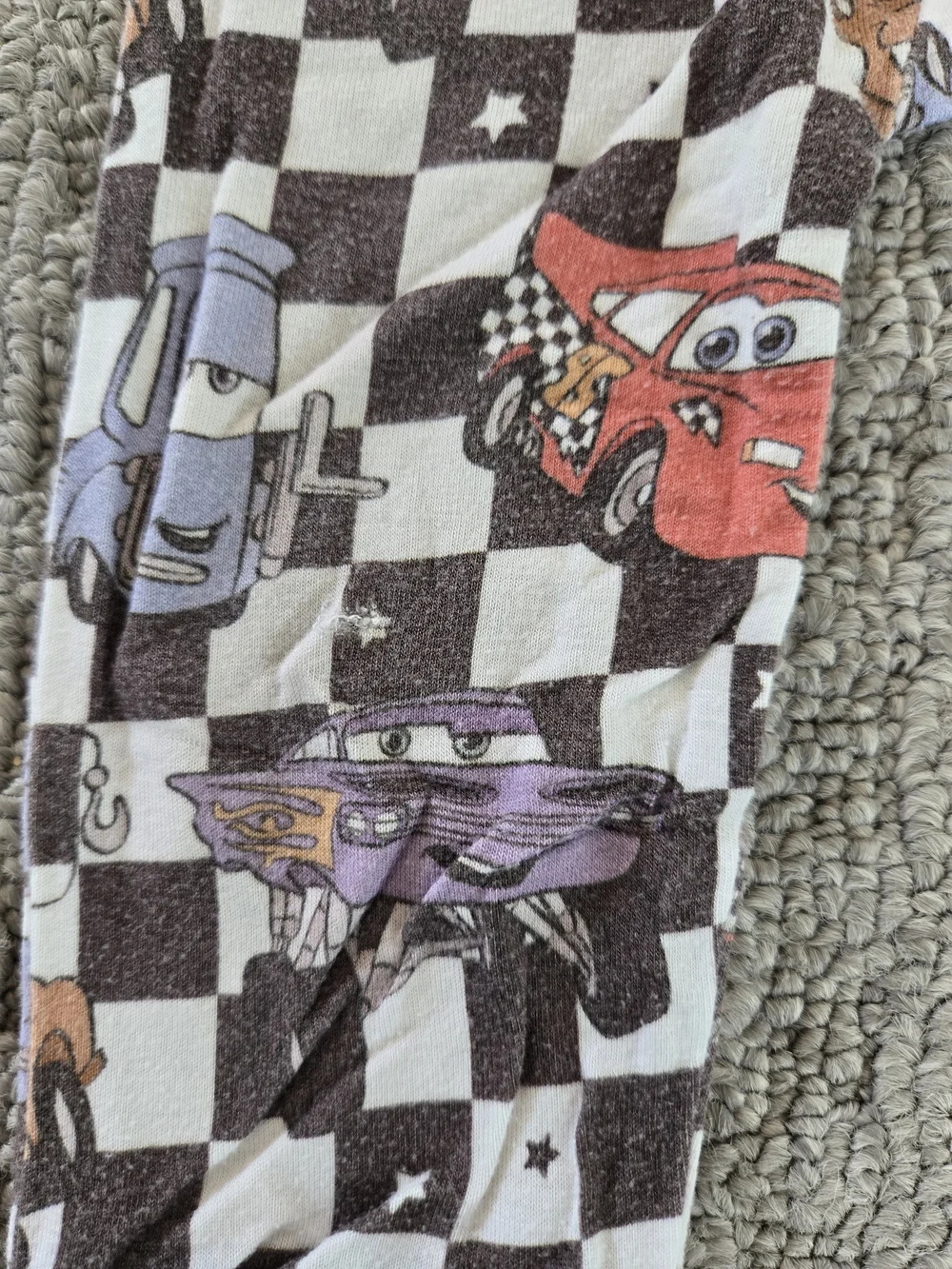 Kids One-Piece Double Zipper Convertible Pajamas In Disney Cars Print